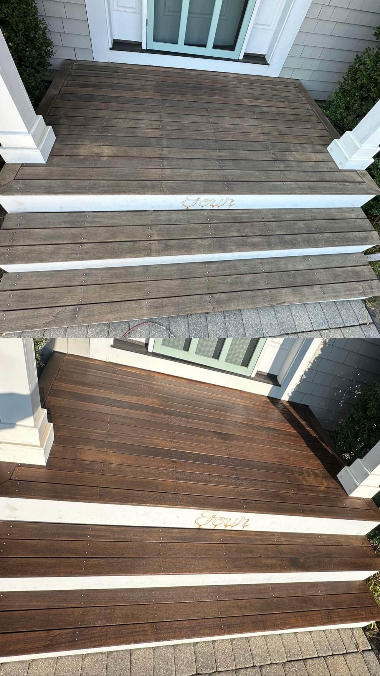 top part is before bottom is after